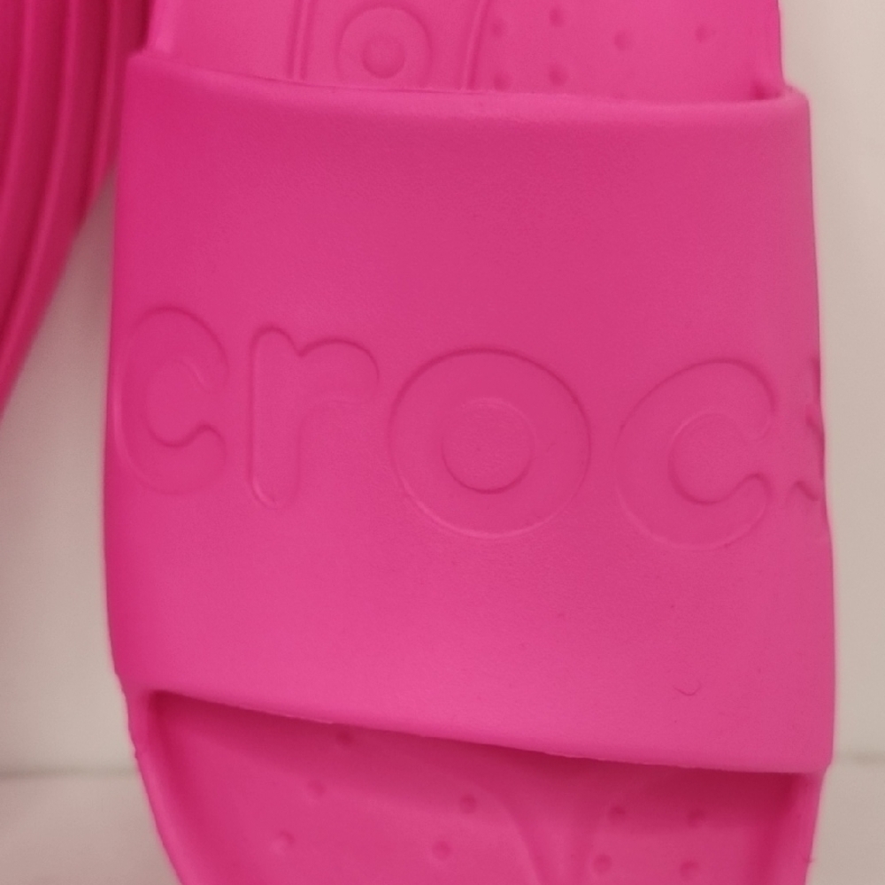 CROCS Fuchsia Slide Sandals - Picture 7 of 8
